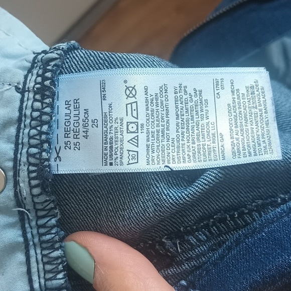 Gap dark wash high rise jeggings in size 25 regular - Picture 5 of 10